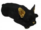 Hund lieg. schw/gold