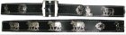 Appenzeller Gürtel 4cm, schwarz, Ziernaht
