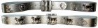 Appenzeller Gürtel 4cm, Metallic-Leder silber