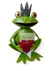 Froschkönig mit Herz, sitzend, L, 70x52x45 cm