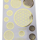 Aufkleber Blume des Lebens gold A5    