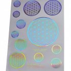 Aufkleber Blume des Lebens irisierend A5    