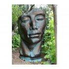 Gesicht "MANN", Steinguss, Bronzeeffekt