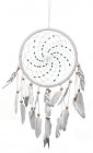 Dreamcatcher mit Perlen 23 cm schwarz/weiß