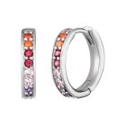 Ohrringe Silber / Regenbogen orange/rot/rosa/violett