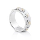 Ring mit Edelweiss aus Sterlingsilber Bigolor