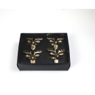 Serviettenring 4er Box Hirsch gold Alu 6x14 