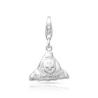 Charm aus rhodiniertem Silber mit Matterhorn-Motiv (3D) und Emblem der Schweizer Flagge
