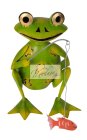 Frosch mit Angel, sitzend, 25x24x18 cm